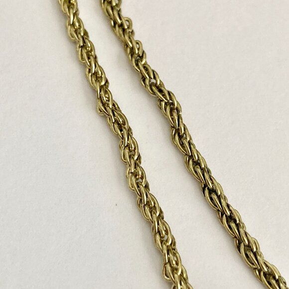 Gold Fleur de Lis Necklace 29" X-Long Magnifying Glass Vintage Plus Size Plated - Picture 12 of 16